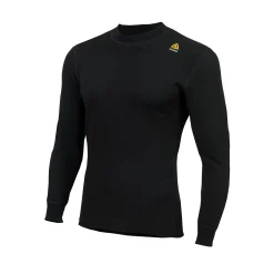 Aclima Uldoverdele|Uldoverdele<HotWool 230 g Crew Neck Sort (JET BLACK)