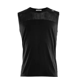 Aclima Uldoverdele<Mens LightWool Sports Singlet Sort (JET BLACK)