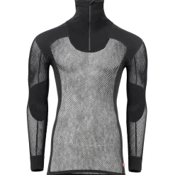 Aclima T-Shirts<Mens Woolnet Polo W/zip Sort (JET BLACK)