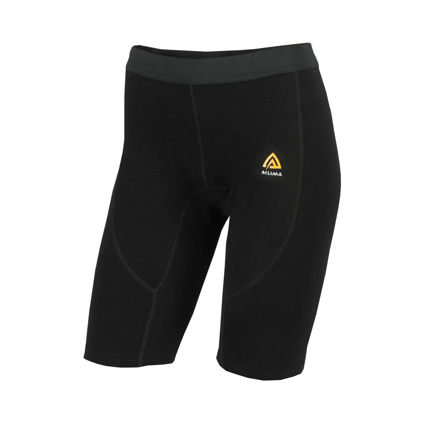 Aclima Uldunderdele<Womens Warmwool Long Shorts Sort (JET BLACK)