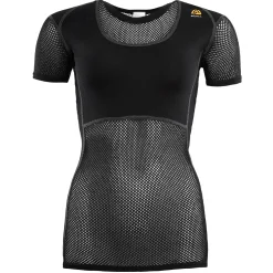 Aclima Uldoverdele<Womens WoolNet T-shirt Sort (JET BLACK)