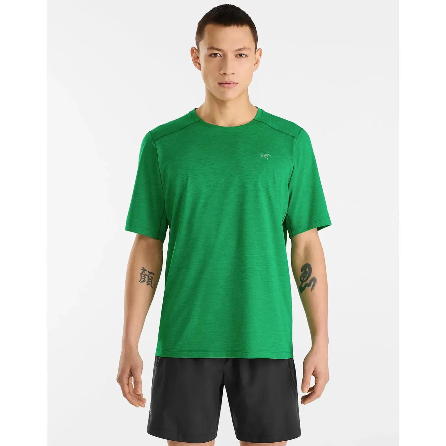 Arcteryx T-Shirts<Mens Cormac Crew S/S S2023 model Grøn (JUNGLE HEATHER)