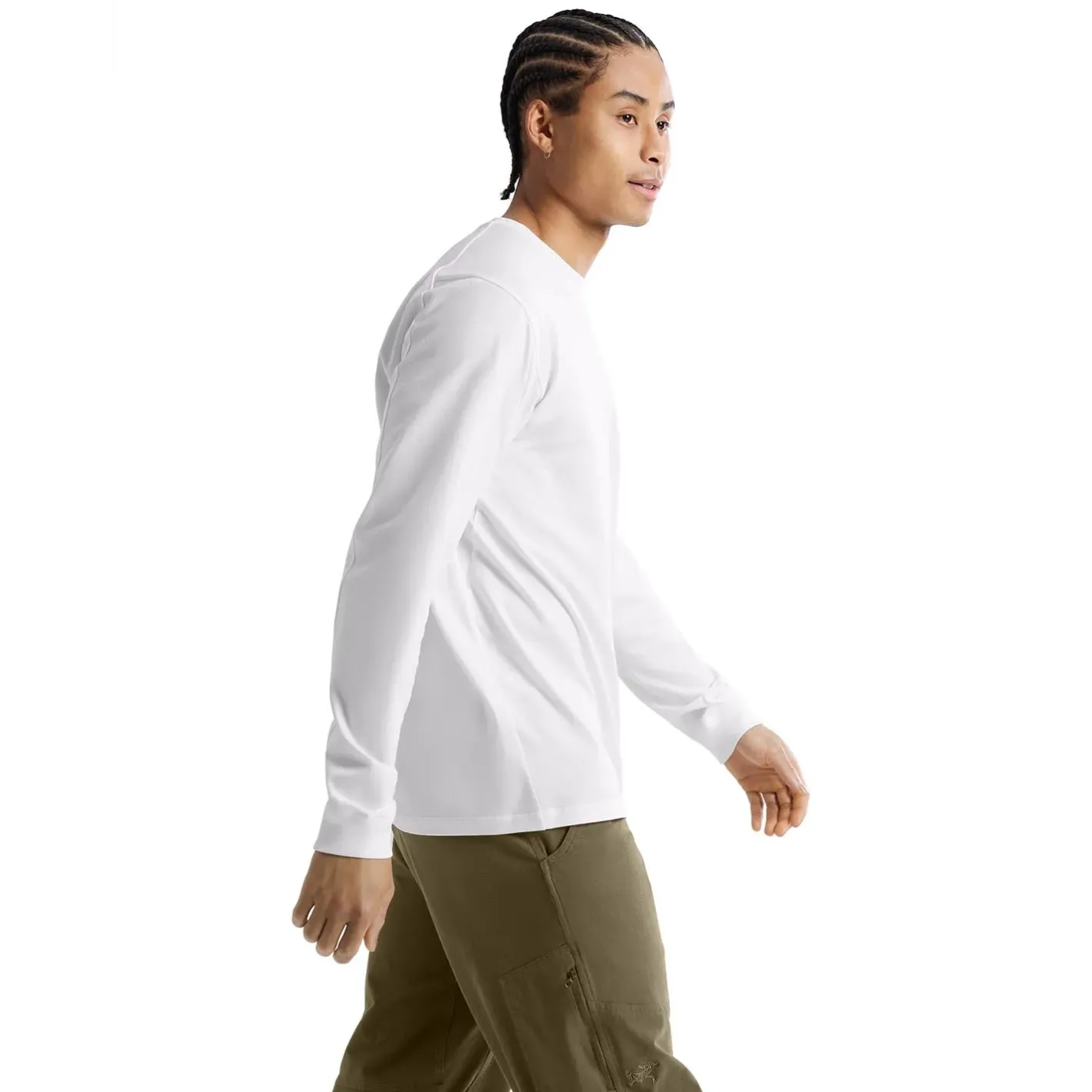 Arcteryx T-Shirts<Mens Kragg SL Cotton L/S Hvid (WHITE LIGHT)
