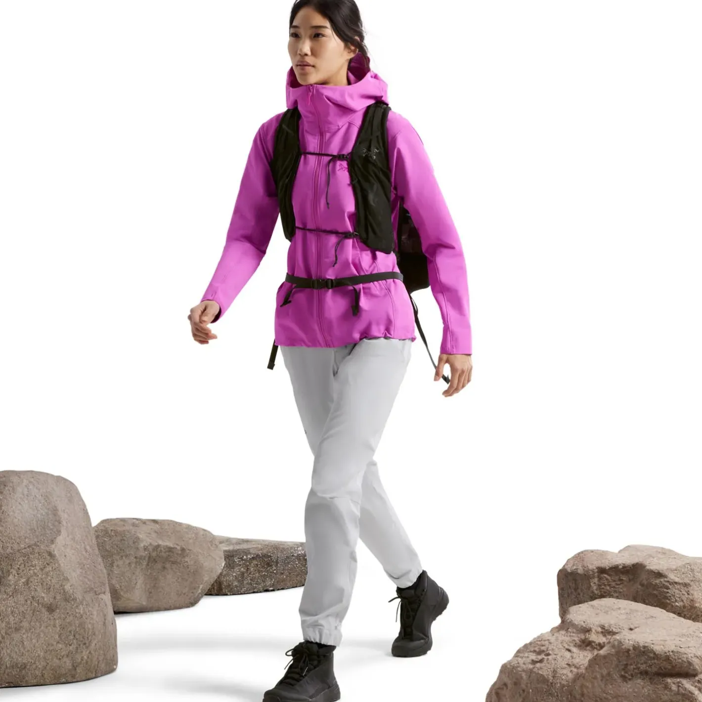 Arcteryx Softshelljakker<Womens Gamma Hoody Lyserød (ALPENGLOW)