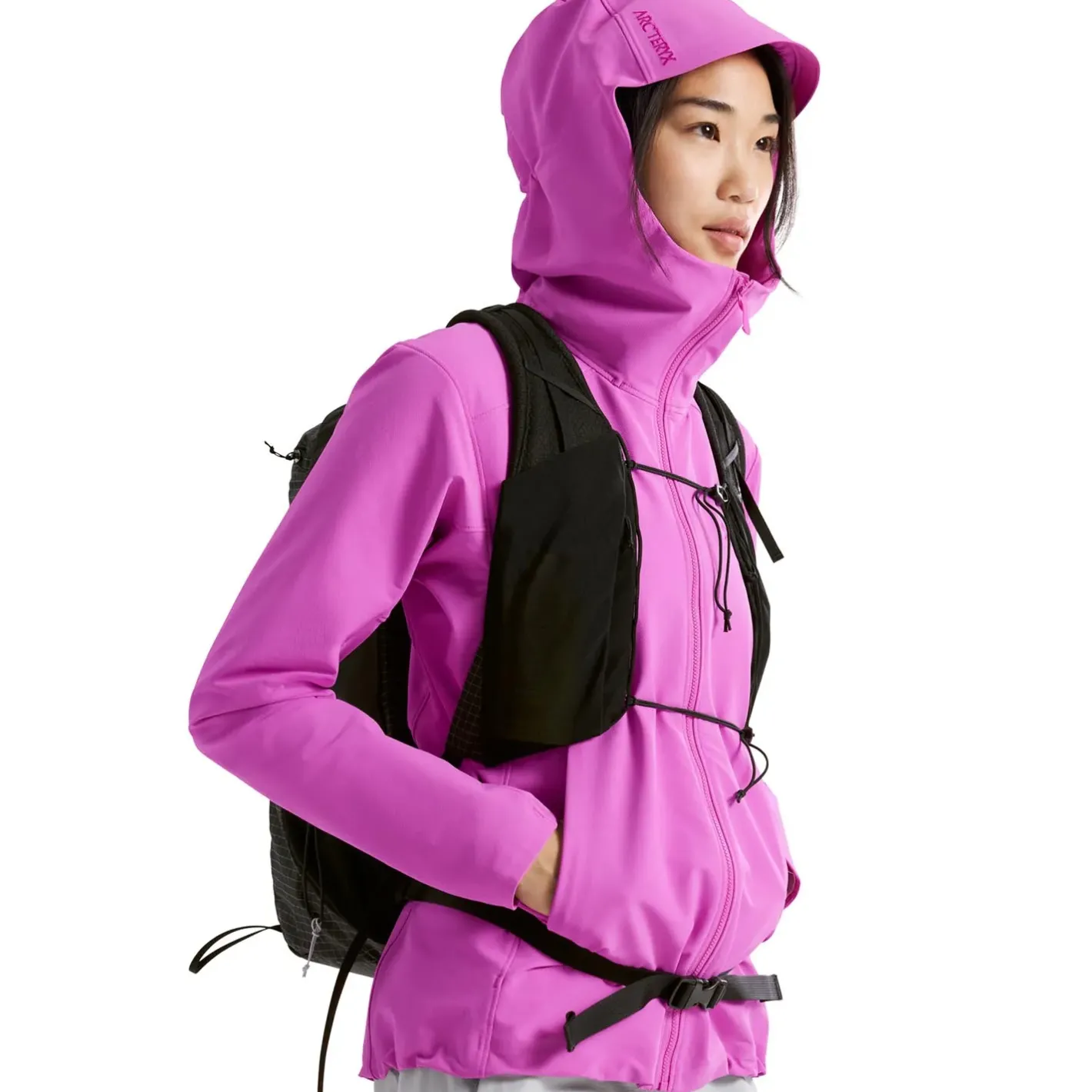 Arcteryx Softshelljakker<Womens Gamma Hoody Lyserød (ALPENGLOW)