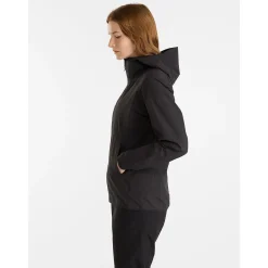 Arcteryx Softshelljakker<Womens Gamma Lightweight Hoody Sort (BLACK)