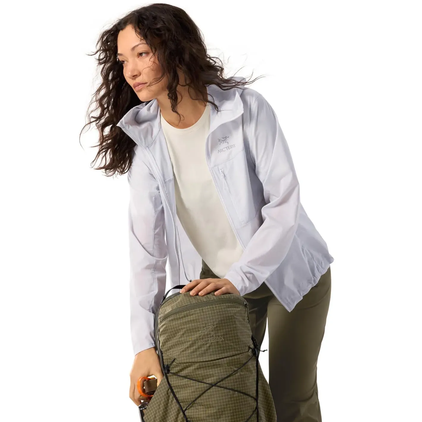 Arcteryx Softshelljakker<Womens Squamish Hoody Hvid (ATMOS)