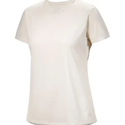 Arcteryx T-Shirts<Womens Taema Crew S/S |Lyserød (AMARANTHUS HEATHER)|Hvid (ARCTIC SILK HEATHER)