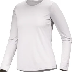 Arcteryx T-Shirts<Womens Taema Crew L/S Hvid (ATMOS HEATHER)