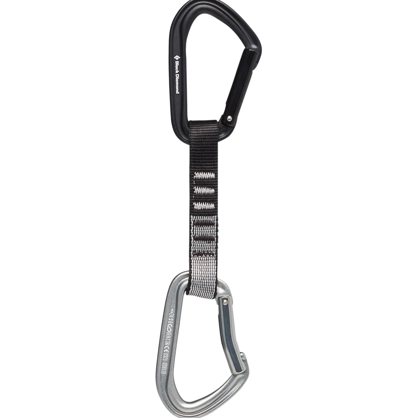 Black Diamond Karabiner<Hotforge Quickdraw 12cm Grå (LIGHT GRAY)