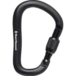 Black Diamond Karabiner<Rocklock Screwgate Carabiner Sort (BLACK)