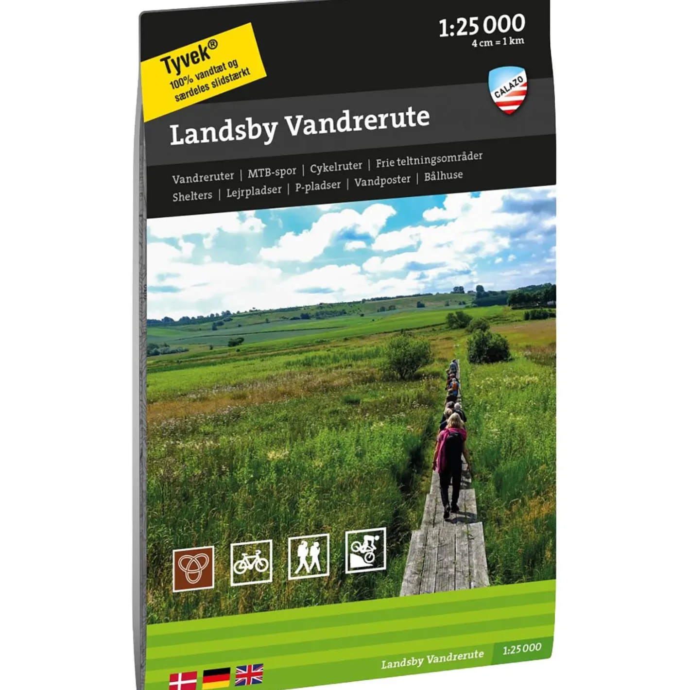 Calazo Kort<Landsby Vandrerute Vejle 1:25.000