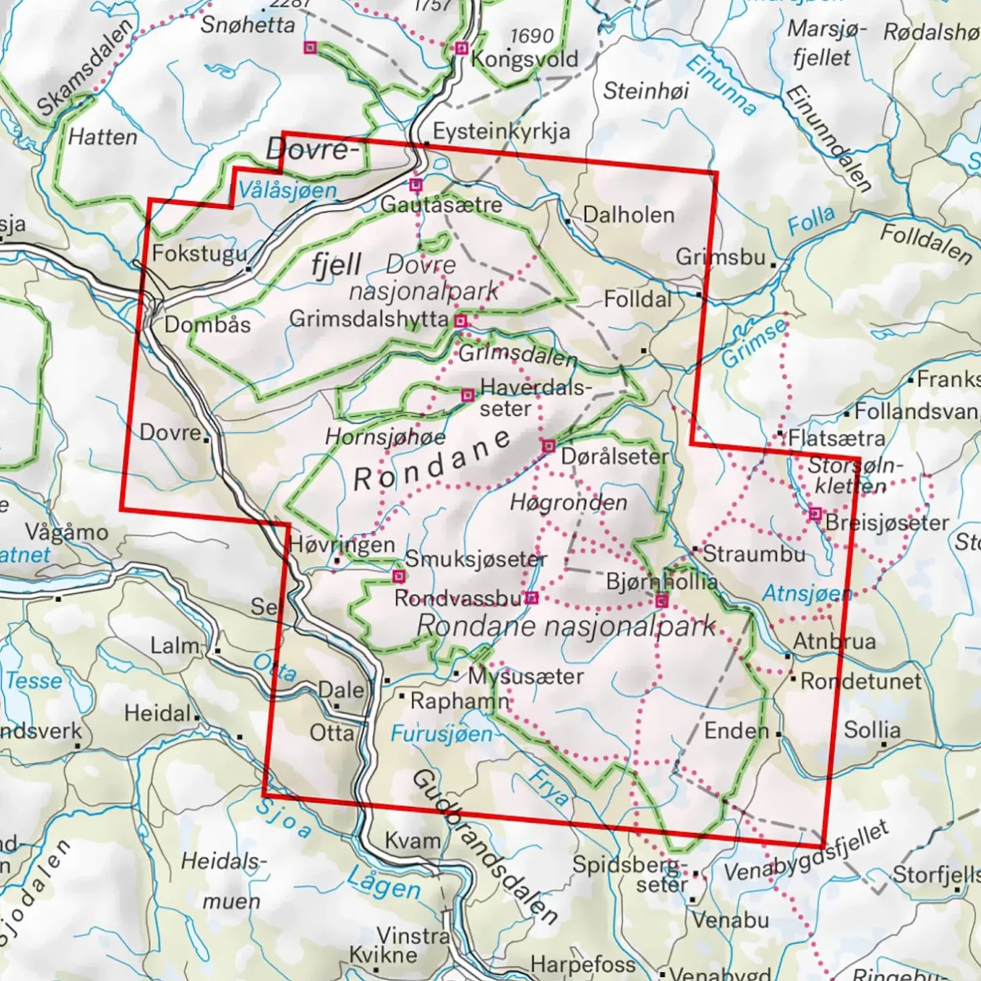 Calazo Kort<Turkart Rondane 1:50.000