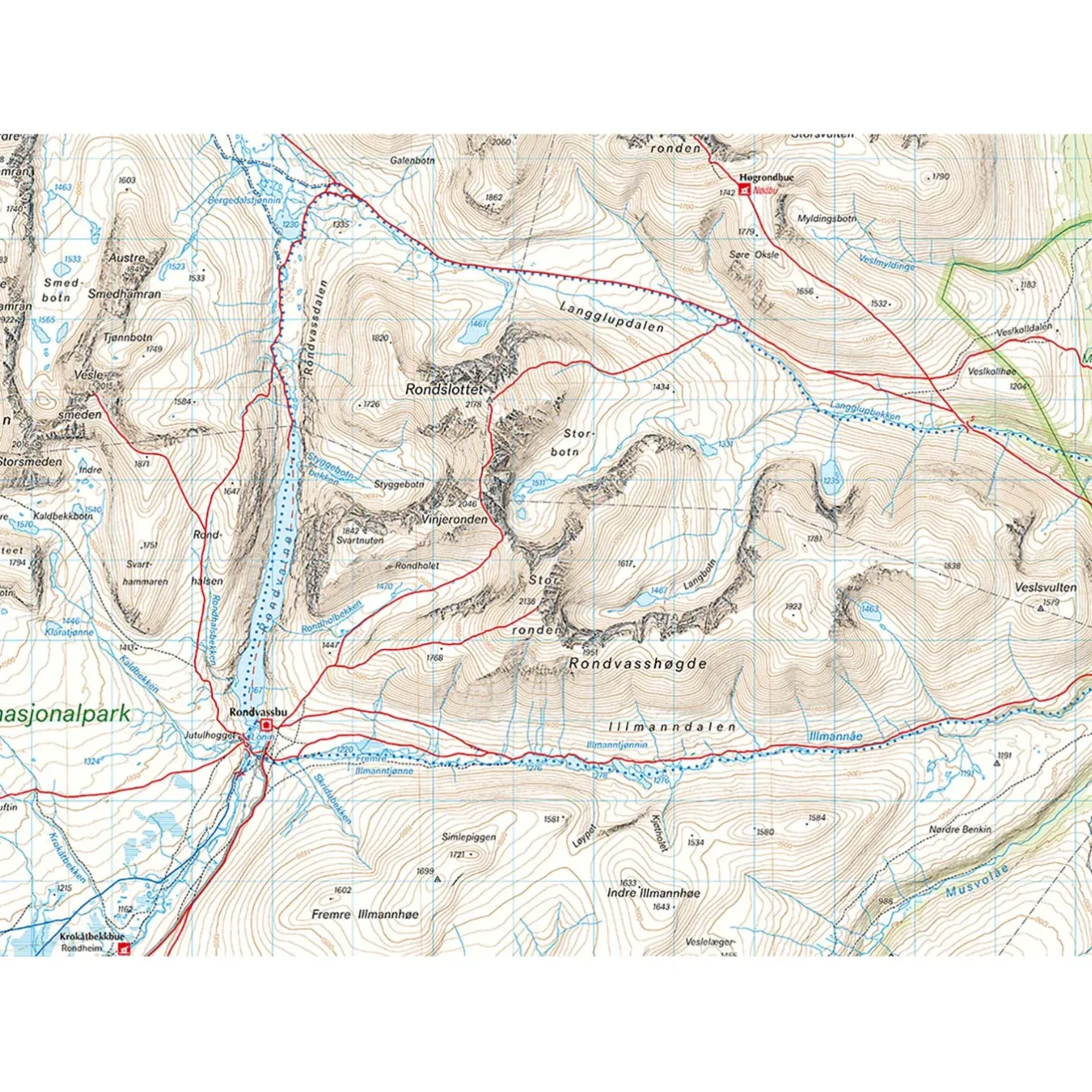 Calazo Kort<Turkart Rondane 1:50.000
