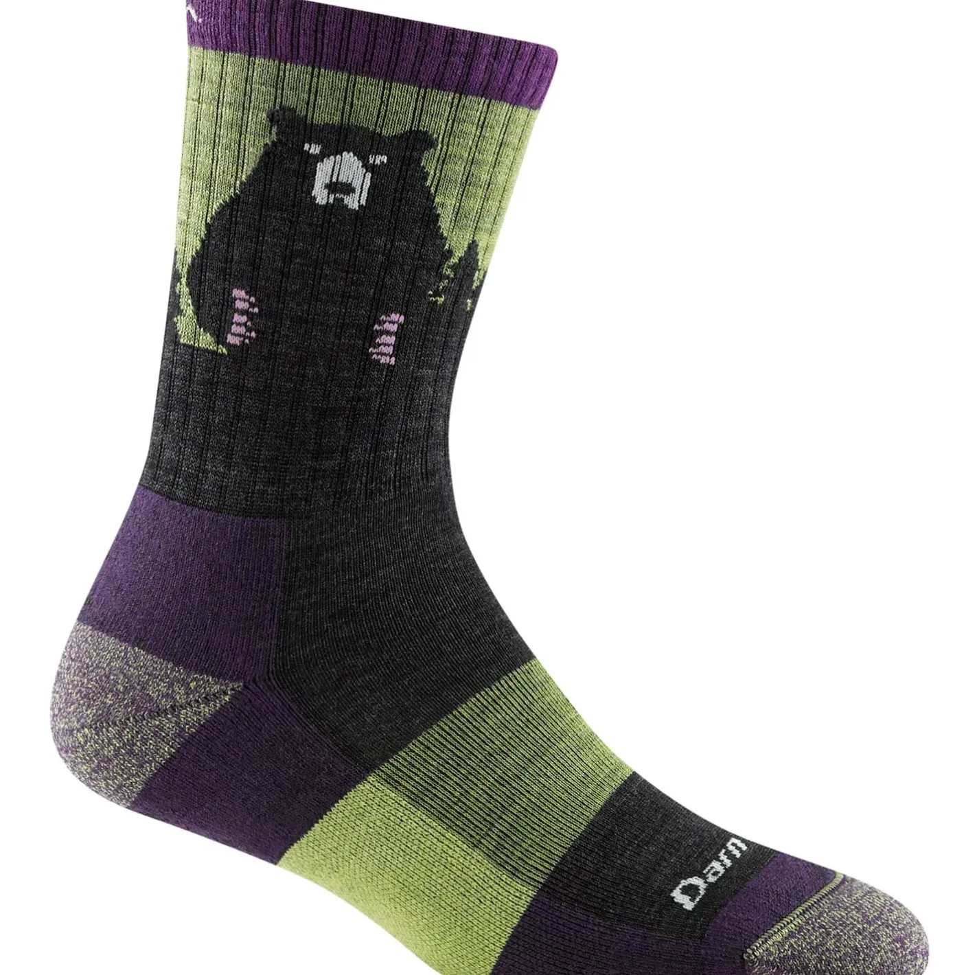 Darn Tough Tekniske Sokker|Tekniske Sokker<Womens Bear Town Micro Crew Light Cushion Grøn (LIME)