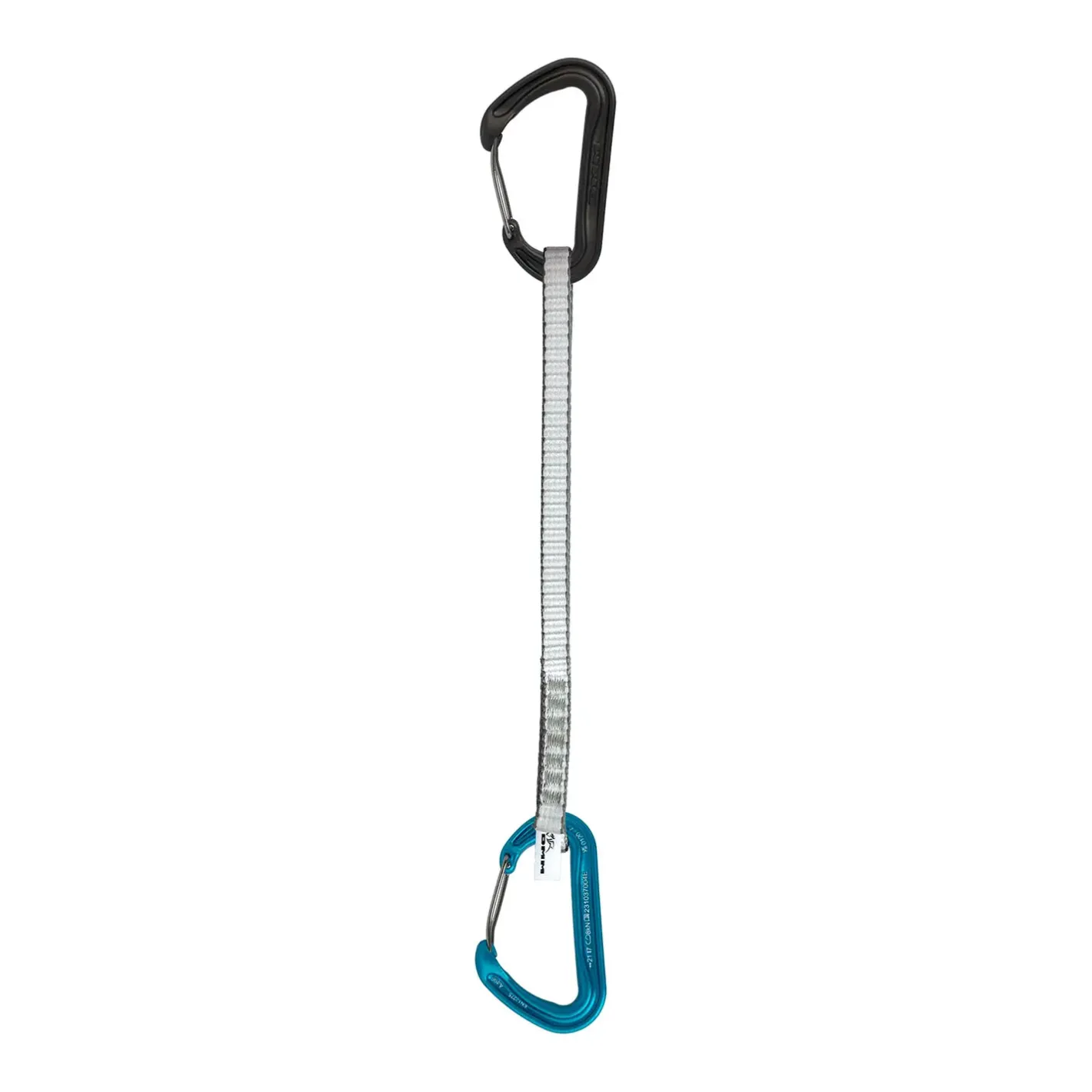 DMM Karabiner<Aether Quickdraw 25cm Blå (TURQUOISE/MATT GREY)