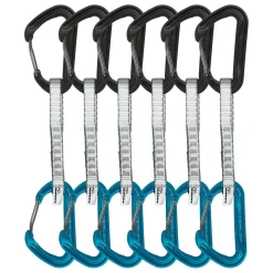 DMM Karabiner<Aether Quickdraw 12cm 6 Pack Blå (TURQUOISE/MATT GREY)
