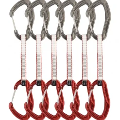 DMM Karabiner<Alpha Wire Quickdraw 12cm 6 Pack Grå (MATT GREY/RED)