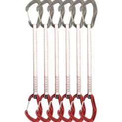 DMM Karabiner<Alpha Wire Quickdraw 12cm 6 Pack Grå (MATT GREY/RED)