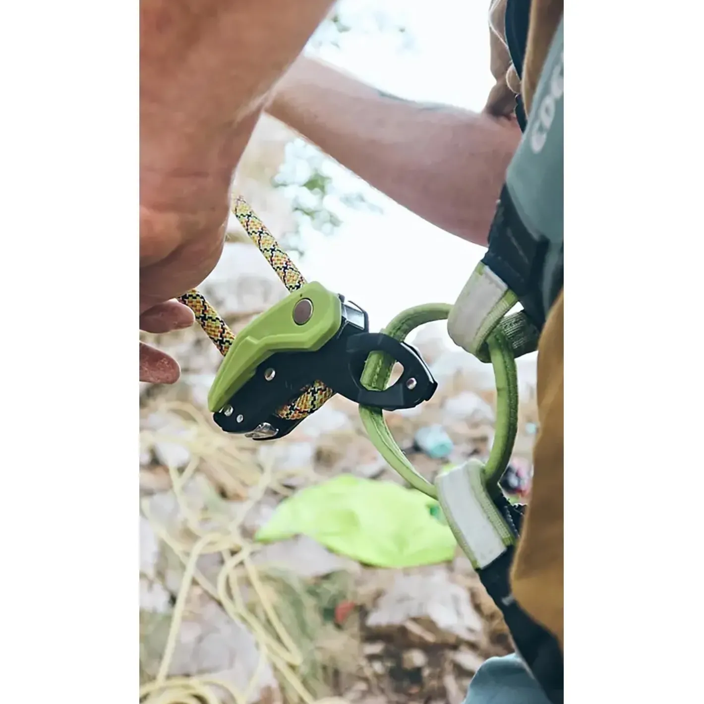 Edelrid Bremser<Pinch Grøn (ANTHRACITE/OASIS)