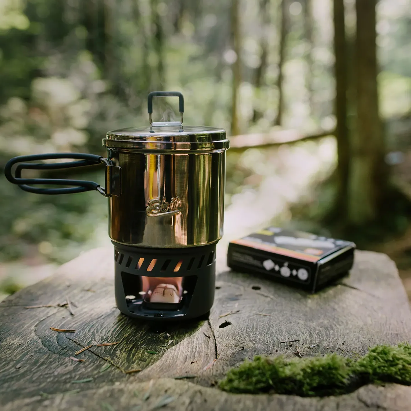 Esbit Trangia-Sæt Og Brændere<Cookset For Solid Fuel, 585 Ml Grå (STAINLESS STEEL)