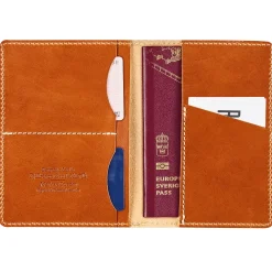 Et Grønnere Valg Tilbehør Til Tasker<Fjällräven Leather Passport Cover Brun (LEATHER COGNAC/249)