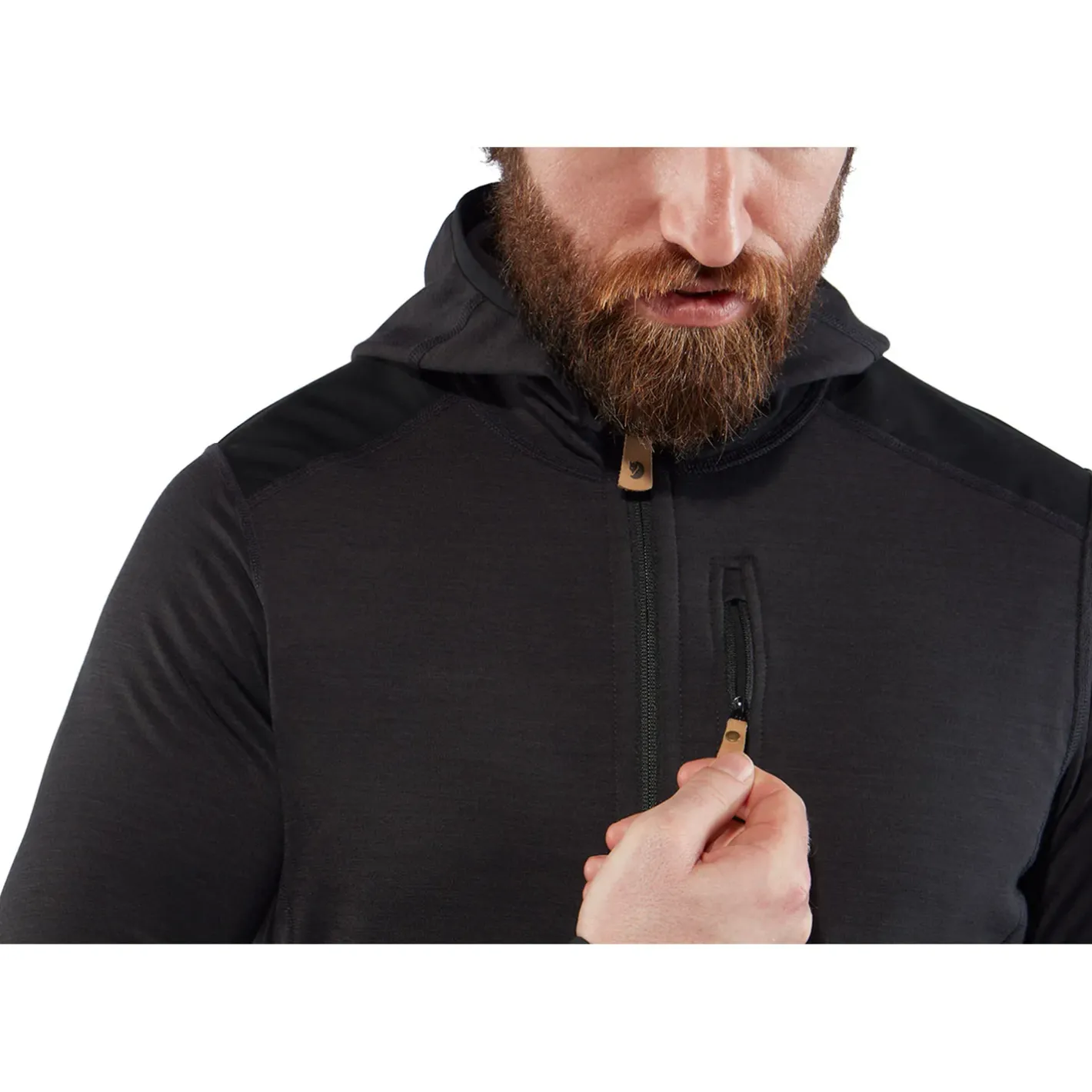 Fjällräven Fleece- Og Uldtrøjer<Mens Keb Fleece Hoodie S2018 model Sort (BLACK/550)
