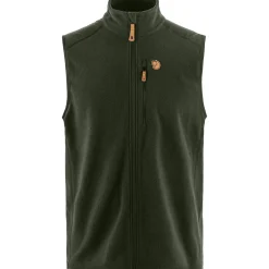 Fjällräven Veste<Mens Övik Lite Fleece Vest Grøn (DEEP FOREST/662)