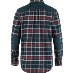 Fjällräven Skjorter<Mens Övik Twill Shirt F2021 model Blå (DARK NAVY-DARK GARNET/555-356)