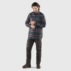 Fjällräven Skjorter<Mens Övik Twill Shirt F2021 model Blå (DARK NAVY-DARK GARNET/555-356)