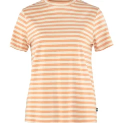 Et Grønnere Valg T-Shirts<Fjällräven Womens Striped T-shirt Lyserød (LANDSORT PINK-CHLK WHT/987-113)