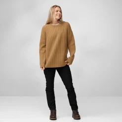 Fjällräven Sweaters Og Pullovers<Womens Övik Rib Sweater Brun (BUCKWHEAT BROWN/232)