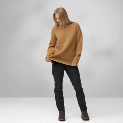 Fjällräven Sweaters Og Pullovers<Womens Övik Rib Sweater Brun (BUCKWHEAT BROWN/232)