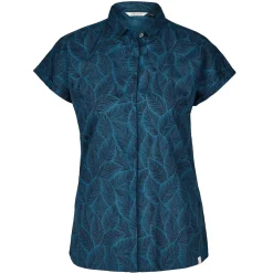 Et Grønnere Valg Skjorter<Frilufts Womens Cocora Shirt Sort (DARK SAPPHIRE AOP BICL LEAVES)