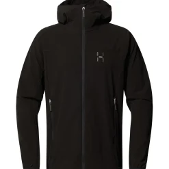 Haglöfs Softshelljakker<Mens Rosson Softshell Hood Sort (TRUE BLACK)