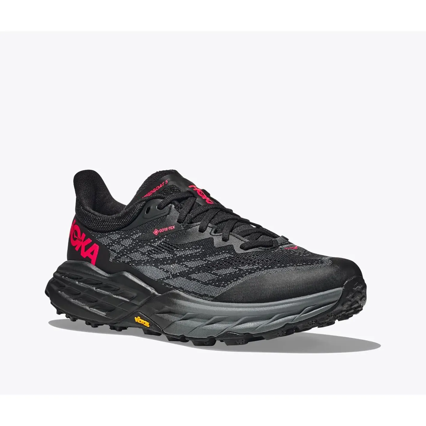Hoka Løbesko<Womens Speedgoat 5 GTX Sort (BLACK/BLACK)