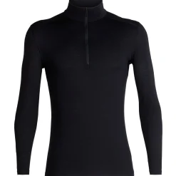 Et Grønnere Valg Uldoverdele<Icebreaker Mens 200 Oasis L/S Half Zip Sort (BLACK)