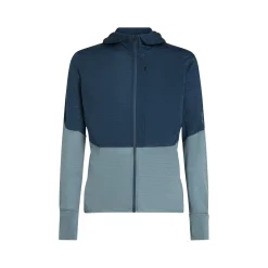 Icebreaker Fleece- Og Uldtrøjer<Mens 200 Realfleece Descender L/S Zip Hoodie Blå (ABYSS/BLUE ASH/CB)