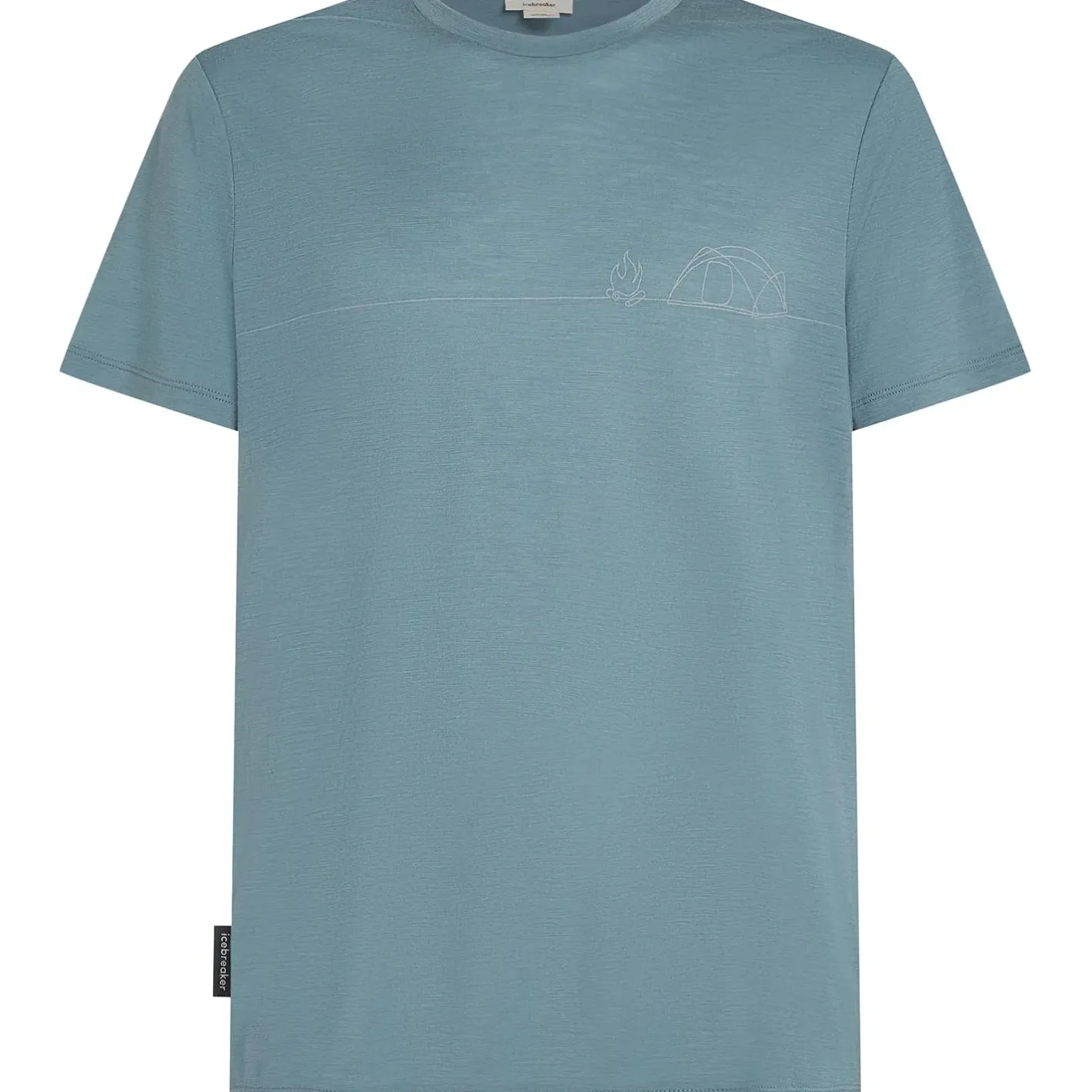 Icebreaker T-Shirts<Mens 150 Tech Lite S/S T Single Line Camp Blå (BLUE ASH)
