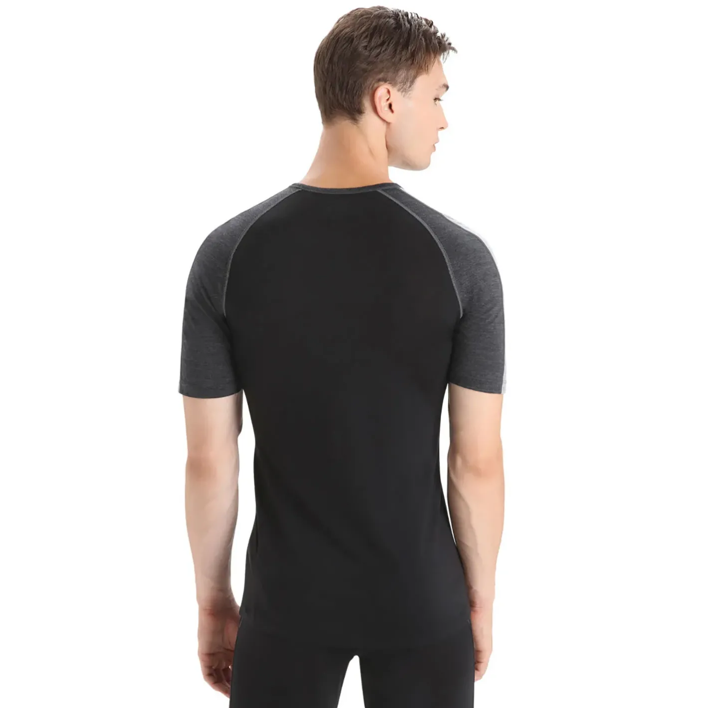 Et Grønnere Valg Uldoverdele<Icebreaker Mens 125 ZoneKnit S/S Crewe Sort (JET HTHR/BLK/METRO H/CB)