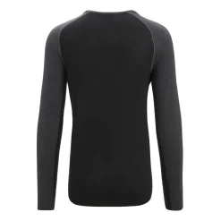 Et Grønnere Valg Uldoverdele<Icebreaker Mens 125 ZoneKnit L/S Crewe Sort (JET HTHR/BLK/METRO H/CB)