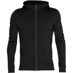 Et Grønnere Valg Fleece- Og Uldtrøjer<Icebreaker Mens Quantum III L/S Zip Hood Sort (BLACK)