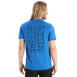 Icebreaker T-Shirts<Mens Tech Lite II S/S Tee Ib Story Blå (LAZURITE)