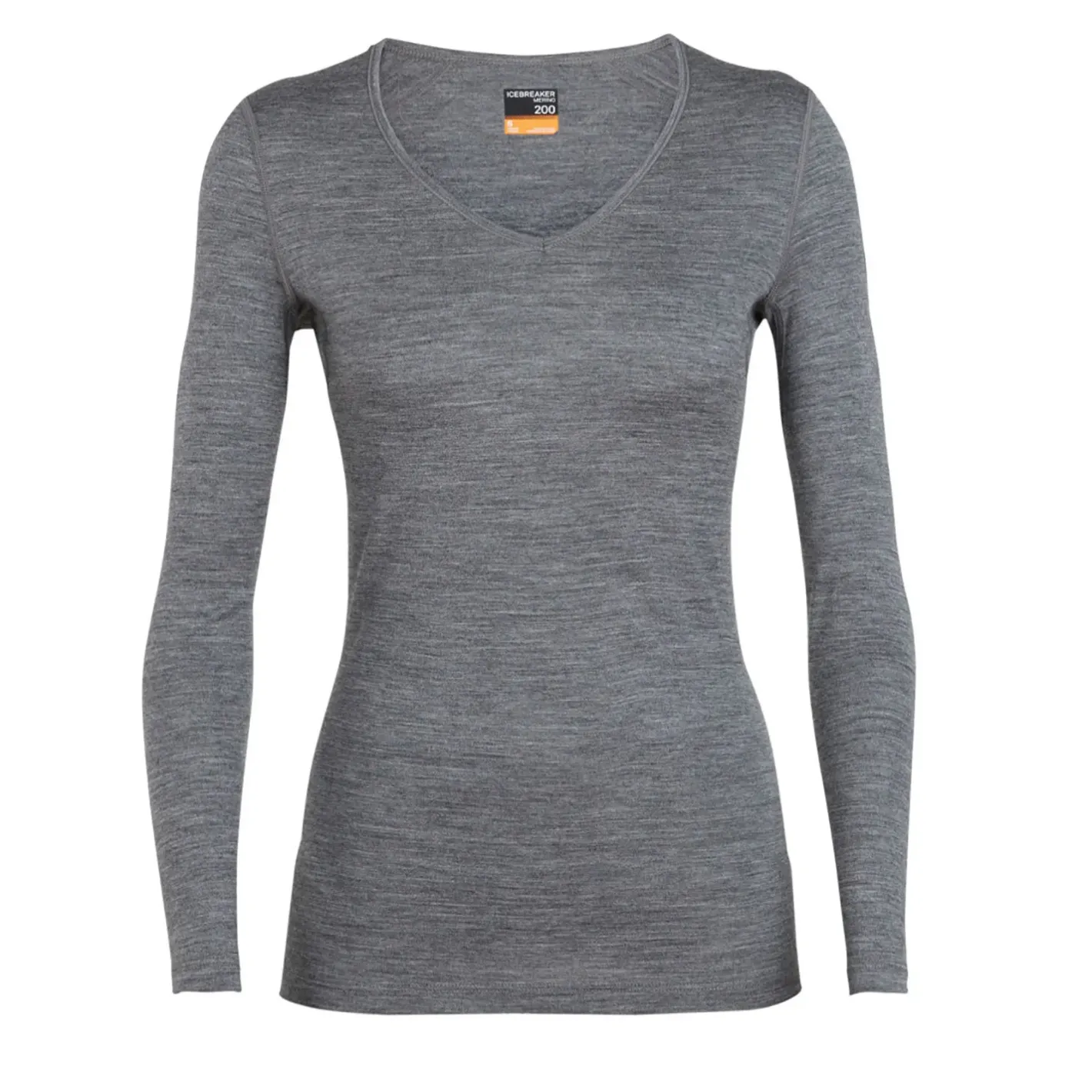 Icebreaker Uldoverdele<Womens 200 Oasis L/S V Grå (GRITSTONE HTHR-013)