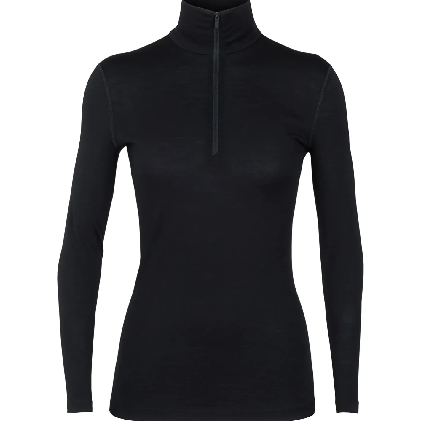 Et Grønnere Valg Uldoverdele<Icebreaker Womens 200 Oasis L/S Half Zip Sort (BLACK)