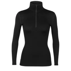 Et Grønnere Valg Uldoverdele<Icebreaker Womens 260 Tech L/S Half Zip Sort (BLACK)