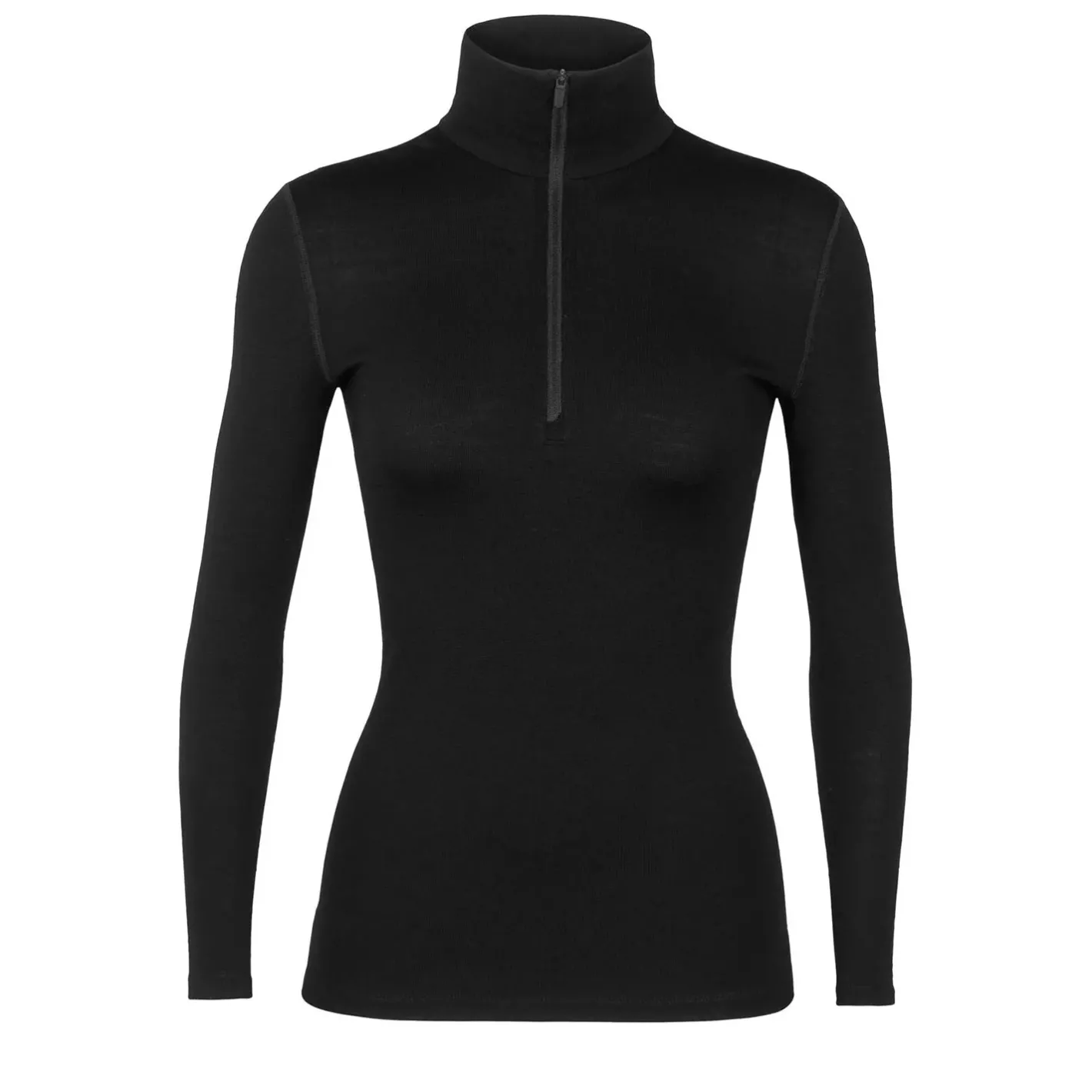 Et Grønnere Valg Uldoverdele<Icebreaker Womens 260 Tech L/S Half Zip Sort (BLACK)