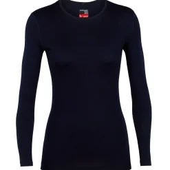 Et Grønnere Valg Uldoverdele<Icebreaker Womens 260 Tech L/S Crewe Sort (BLACK)