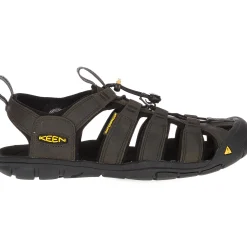 Keen Sandaler|Sandaler<Mens Clearwater CNX Leather Sort (MAGNET/BLACK)