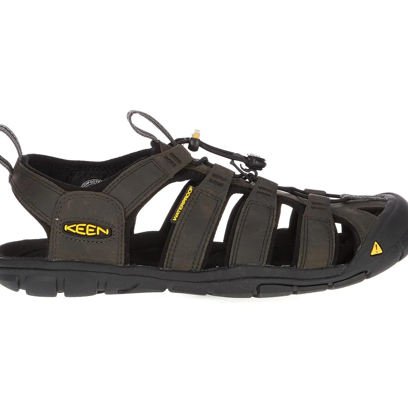 Keen Sandaler|Sandaler<Mens Clearwater CNX Leather Sort (MAGNET/BLACK)